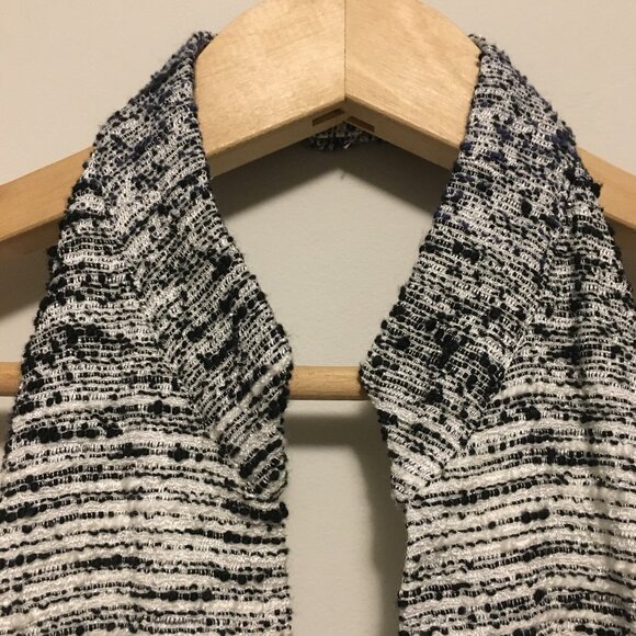 Amy Matto New York Dittered Blue & White Open Back Halter Dress - Picture 6 of 16